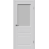 Эмалированная межкомнатная дверь ВФД Winter CHESTER WHITE CLOUD COTTON серого цвета, Вид остекления: WHITE CLOUD, Цвет: серый, Размер полотна: 700х2000