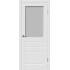 Эмалированная межкомнатная дверь ВФД Winter CHESTER WHITE CLOUD POLAR белого цвета, Вид остекления: WHITE CLOUD, Цвет: белый, Размер полотна: 900х2000